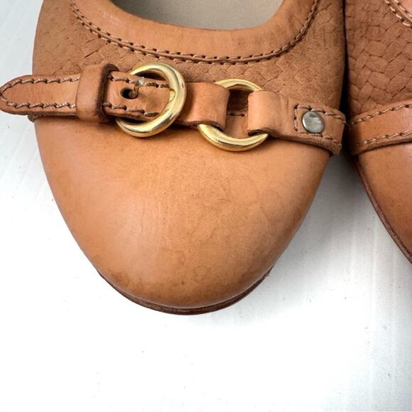 AGL attilio giusti leombruni Monika Cap Toe Ballet Flat tan woven size 35 / 5 US - Picture 6 of 13